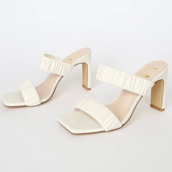 Lulus Shoes - Lulus - Cloyaa High Heel Sandals (Off White)